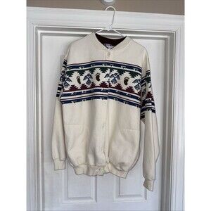 Vintage 90s Aztec Southwestern Sweatshirt Cardigan XL Native Art Unlimited 93